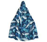 HJFCZH Kiss Dolphin Tale - Capa con capucha para adultos con estampado de delfín para varios entornos de fiesta y carnaval