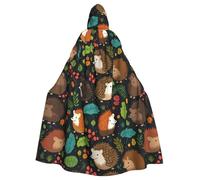 HJFCZH La capa con capucha Nature Lovely Hedgehog Lovers Print Halloween para adultos es una capa súper grande, cómoda y duradera