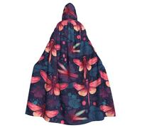 HJFCZH La capa con capucha para adultos con estampado de libélula roja es una capa súper grande, cómoda y duradera
