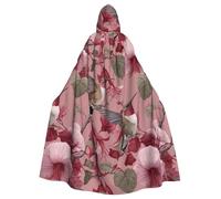 HJFCZH La capa con capucha para adultos de Halloween con estampado rosa de colibrí es una capa súper grande, cómoda y duradera