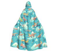HJFCZH La hermosa capa con capucha para adultos con estampado de avión cielo es una capa súper grande, cómoda y duradera
