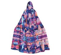 HJFCZH Las Vegas Night City Prints Halloween - Capa con capucha para adultos para varios entornos de fiesta y carnaval