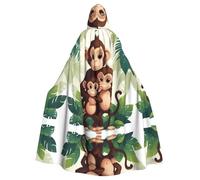 HJFCZH Linda capa con capucha para adultos con estampado de mono de Halloween para varios entornos de fiesta y carnaval
