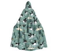 HJFCZH Loon Birds - Capa con capucha para adultos con estampado de Halloween para varios entornos de fiesta y carnaval