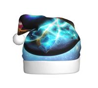 HJFCZH Maravilloso sombrero de Navidad con estampado de universo para adultos, diseño suave, ligero y esponjoso para hombres y mujeres