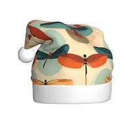 HJFCZH Moderno sombrero de Navidad con estampado de libélula para adultos, por lo que es un regalo divertido y duradero para hombres y mujeres