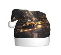 HJFCZH New York Fashion City Printing - Gorro de Navidad para adultos, diseño suave, ligero y esponjoso para hombres y mujeres