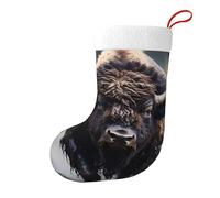 Hjfczh North American Bison Prints - Calcetines decorativos de Navidad para rellenar pequeños regalos como dulces y juguetes pequeños