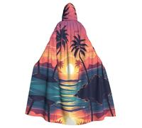 HJFCZH Ocean Sunset Prints - Capa con capucha para adultos para varios entornos de fiesta y carnaval