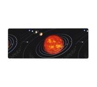 HJFCZH Outer Space Galaxy - Alfombrilla para mouse con sistema solar, 12 x 31.5 pulgadas, manta de escritorio grande
