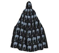 HJFCZH Ram - Capa con capucha con estampado de signos del zodiaco - Manta de poliéster duradera para cosplay y disfraces de Halloween