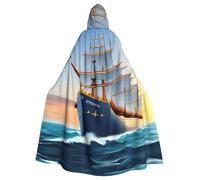 HJFCZH Ship Ocean Prints - Capa con capucha de Halloween para adultos para varios entornos de fiesta y carnaval