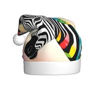 HJFCZH Sombrero de Navidad colorido con estampado de cebra arcoíris para adultos, para Navidad, Halloween, Año Nuevo, ventas, promociones