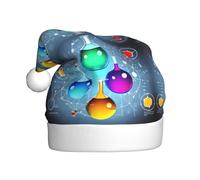 HJFCZH Sombrero de Navidad con estampado abstracto de ciencia química para adultos, por lo que es un regalo divertido y duradero para hombres y mujeres