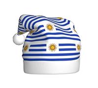 HJFCZH Sombrero de Navidad con estampado de bandera de Uruguay para adultos, por lo que es un regalo divertido y duradero para hombres y mujeres