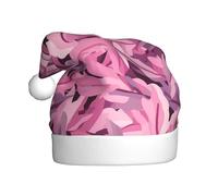 HJFCZH Sombrero de Navidad con estampado de camuflaje de hojas rosas para adultos, para Navidad, Halloween, Año Nuevo, ventas, promociones