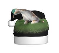 HJFCZH Sombrero de Navidad con estampado de conejo pequeño jugando felizmente para adultos, por lo que es un regalo divertido y duradero para hombres y mujeres