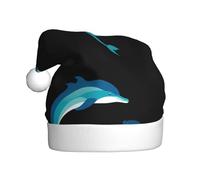 HJFCZH Sombrero de Navidad con estampado de delfines y sirenas para adultos, por lo que es un regalo divertido y duradero para hombres y mujeres