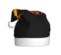 HJFCZH Sombrero de Navidad con estampado de dragón de fuego bajo el volcán para adultos, por lo que es un regalo divertido y duradero para hombres y mujeres