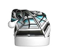 HJFCZH Sombrero de Navidad con estampado de edificios octágonos para adultos, ala suave y esponjosa, ligera y cómoda