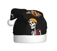 HJFCZH Sombrero de Navidad con estampado de esqueleto de leñador de motosierra para adultos, por lo que es un regalo divertido y duradero para hombres y mujeres