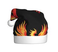 HJFCZH Sombrero de Navidad con estampado de fénix de fuego volando en el cielo estrellado para adultos, por lo que es un regalo divertido y duradero para hombres y mujeres