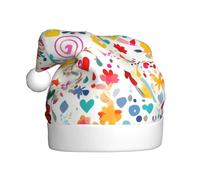 HJFCZH Sombrero de Navidad con estampado de fondo de feliz cumpleaños para adultos, por lo que es un regalo divertido y duradero para hombres y mujeres