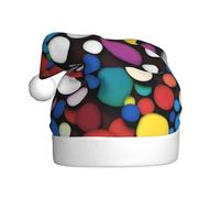 HJFCZH Sombrero de Navidad con estampado de fragmentos de color para adultos, por lo que es un regalo divertido y duradero para hombres y mujeres
