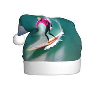 HJFCZH Sombrero de Navidad con estampado de gente surfista para adultos, por lo que es un regalo divertido y duradero para hombres y mujeres
