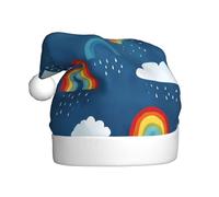 HJFCZH Sombrero de Navidad con estampado de gotas de lluvia para adultos, diseño suave, ligero y esponjoso para hombres y mujeres