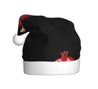 HJFCZH Sombrero de Navidad con estampado de granada de dibujos animados para adultos, por lo que es un regalo divertido y duradero para hombres y mujeres