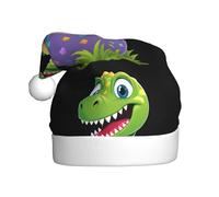 HJFCZH Sombrero de Navidad con estampado de huevo de dinosaurio de concha rota para adultos, por lo que es un regalo divertido y duradero para hombres y mujeres
