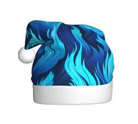 HJFCZH Sombrero de Navidad con estampado de llama azul para adultos, suave, ligero, para fiestas de vacaciones
