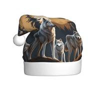 HJFCZH Sombrero de Navidad con estampado de lobos para adultos, para Navidad, Halloween, Año Nuevo, ventas, promociones