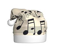 HJFCZH Sombrero de Navidad con estampado de notas musicales vintage para adultos, para Navidad, Halloween, Año Nuevo, ventas, promociones