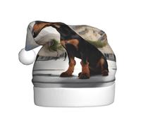 HJFCZH Sombrero de Navidad con estampado de perro salchicha parisino para adultos, para Navidad, Halloween, Año Nuevo, ventas, promociones