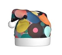 HJFCZH Sombrero de Navidad con estampado de pintura abstracta de círculos para adultos, por lo que es un regalo divertido y duradero para hombres y mujeres