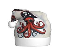 HJFCZH Sombrero de Navidad con estampado de pulpo pirata de vela de dibujos animados para adultos, para Navidad, Halloween, Año Nuevo, ventas, promociones