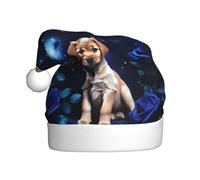 HJFCZH Sombrero de Navidad con estampado de rosas azules para adultos, para Navidad, Halloween, Año Nuevo, ventas, promociones