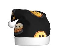 HJFCZH Sombrero de Navidad con estampado de tarta de huevo de dibujos animados para adultos, por lo que es un regalo divertido y duradero para hombres y mujeres