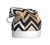 HJFCZH Sombrero de Navidad con estampado en zigzag negro y blanco para adultos, para Navidad, Halloween, Año Nuevo, ventas, promociones