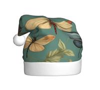 HJFCZH Sombrero de Navidad con estampado vintage de libélula para adultos, por lo que es un regalo divertido y duradero para hombres y mujeres
