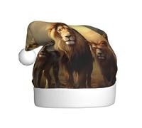 HJFCZH Sombrero de Navidad con imagen de animales salvajes para adultos, accesorio festivo de calidad hecho a mano, suave, ligero