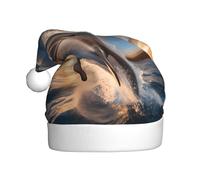 HJFCZH Sombrero de Navidad con imagen de delfín saltando para adultos, accesorio de calidad suave, ligero y esponjoso