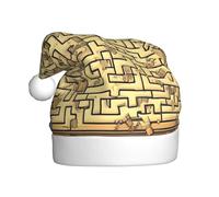 HJFCZH Sombrero de Navidad con imagen de laberinto del tesoro para adultos, accesorio de calidad suave, ligero y esponjoso