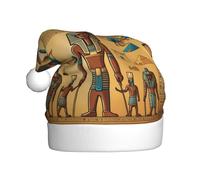 HJFCZH Sombrero de Navidad con impresión de la serie de la tribu del antiguo Egipto para adultos, por lo que es un regalo divertido y duradero para hombres y mujeres