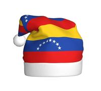 HJFCZH Sombrero de Navidad estampado de la bandera de Venezuela para adultos, suave, ligero, para fiestas de vacaciones
