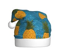 HJFCZH Sombrero de Navidad estampado de piña junto al mar para adultos, suave, ligero, para fiestas de vacaciones
