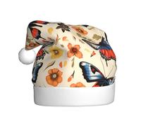 HJFCZH Sombrero de Navidad personalizado con estampado de mariposa para adultos, por lo que es un regalo divertido y duradero para hombres y mujeres