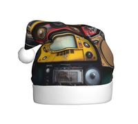 HJFCZH Sombrero de Navidad vintage con impresión de pared de radio Boombox para adultos, para Navidad, Halloween, Año Nuevo, ventas, promociones